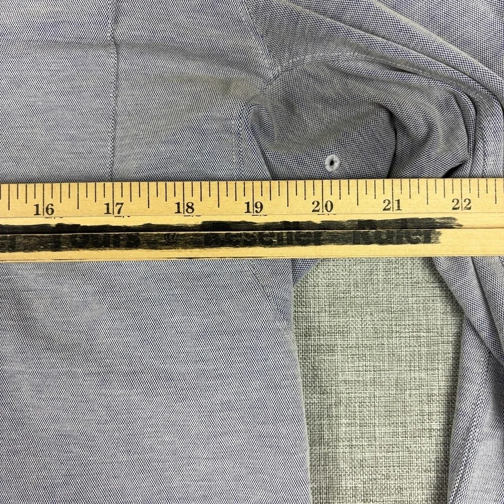 Lululemon Shirt Mens Large Gray Long Sleeve Button Up Knit Collared Casual